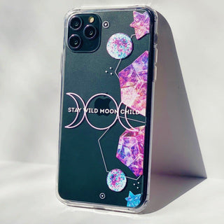 Stay Wild Moon Child Clear Phone Case For iPhone 12 Mini 11 Pro XS Max XR X 7 8 Plus SE 2020 Witchy Phone Cover The Urban Flair Feat